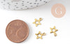Breloque étoile laiton brut , fournitures créatives, pendentif sans nickel, pendentif geometrique,9mm, X50 G1662