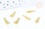Breloque goutte laiton brut 11mm, fournitures bijoux laiton brut , x 2 (G6470)