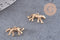 Breloque leopard laiton doré 18k cristal,sans nickel, pendentif panthère ,16mm x2 (G3567)