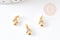 Breloque main fatma laiton doré 18k cristal blanc,création bijoux,pendentif religion, Pendentif zircon,13mm, x1 (G3470)