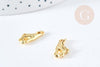 Breloque main zamac doré 18k 18.5mm,sans nickel, pendentif chance, x1 (G8789)