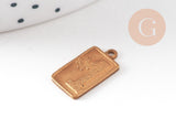 Breloque médaille laiton, fournitures pour bijoux, breloque bijoux, numéro 1, 15mm x5 (G0998)