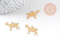 Breloque mouton laiton, breloques laiton brut , breloque bijoux,brebis, 20mm, x5 G4880