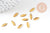Breloque navette laiton brut 11mm, x20 (G1634)