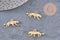 Breloque tigre zamac doré 18k 16mm x2 (G5661)