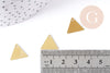 Breloque triangle 1 trou laiton brut 14mm, x10 (G8837)