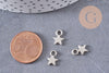 Breloques étoiles argentées , pendentif salace argenté 10mm, x50 (14gr) (G0059)