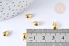 Breloques gouttes martelées zamac doré 9mm, Pendentif doré zamac, breloque goutte dorée, x10 G7904