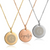 Breloques personnalisées 8mm avec logo en acier doré inoxydable 304, pendentif marque bijou, marquage logo, les 120 G8809