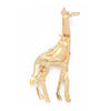 Broche girafe multicolore zamac doré émaillé 59mm, x1 (G5557)