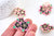 Broche pins Fleurs motif végétal doré émail,broche dorée, décoration veste, 30x25mm,x1 G5555