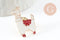 Broche pin's lama alpaca zamac doré émail 27mm, x1 (G9516)
