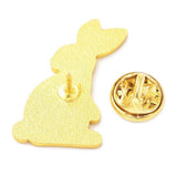 Broche pins lapin origami doré émail 31.5x23mm,broche dorée, décoration veste,x1 (G6375)