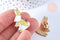 Broche pins lapin origami doré émail Jaunz 29x18mm,décoration veste, x1 (G6612)