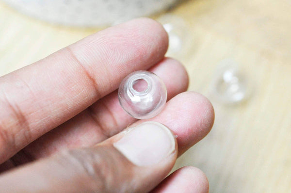 Bulle verre pour créations pendentif 14mm, x2 (G5369)