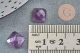 Cabochon carré améthyste naturelle 8x8mm, x1 (G8654)