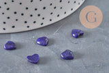 Natural lapis lazuli heart cabochon 8x8mm, x1 (G11273)