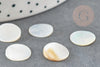 Cabochon disque nacre blanche naturelle 12mm, x1 G8540