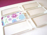 Cabochon en verre rectangle 46mm, x2 (G10522)