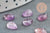 Cabochon goutte amethyste naturelle 8x6mm, x1 (G2271)