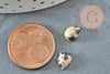 Cabochon goutte jaspe dalmatien naturel 8x6mm, x1 (G1892)