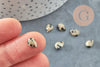 Cabochon goutte jaspe dalmatien naturel 8x6mm, x1 (G1892)