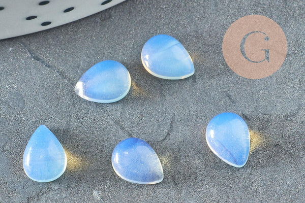 Cabochon goutte opalite 8 x6mm, x1 (G3062)