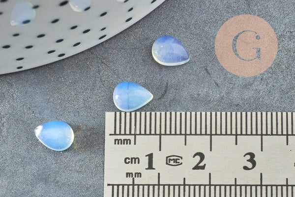 Cabochon goutte opalite 8 x6mm, x1 (G3062)