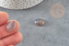 Cabochon ovale agate grise naturelle 11x16mm, x1 (G2293)