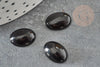 Cabochon ovale agate naturelle noire 14x10mm, x1 (G0570)