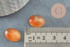Cabochon ovale agate naturelle orange 16x12mm, x1 (G9960)