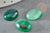 Cabochon ovale agate naturelle vert 16x12mm, x1 (G2244)