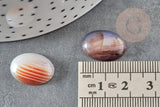 Cabochon ovale agate naturelle violette 18x13mm, x1 G1557