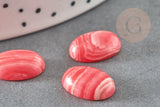 Cabochon ovale agate rayée naturelle 14x10mm, x1 (G2608)
