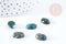 Cabochon ovale agate verte naturelle 14x10mm, x1 (G8669)