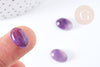 Cabochon ovale améthyste naturel 14x10mm, x1 (G8667)