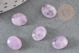 Cabochon ovale améthyste naturelle 8x10mm, x1 (G1184)