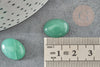 Cabochon ovale aventurine verte naturelle 14 x10mm, x1 (G2241)