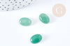 Cabochon ovale aventurine verte naturelle 14x10mm, x1 (G8668)