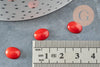 Cabochon ovale corail naturel teinté rouge 10x6mm, x1 G6750
