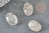 Cabochon ovale cristal de roche nature 18x13mm, x1 (G2256)