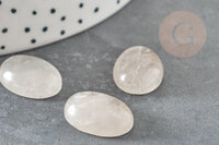 Cabochon ovale cristal de roche nature 18x13mm, x1 (G2256)