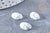 Cabochon ovale howlite blanche naturelle 14 x10mm, x1 (G8691)