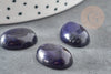 Cabochon ovale jade naturel bleu marine 16 x12mm, x1 (G2932)