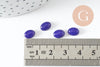 Cabochon ovale jade naturel bleu roi 8x6mm, x1 (G10122)