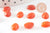 Cabochon ovale jade naturel orange 8x6mm, x1 (G10125)
