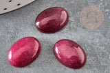 Cabochon ovale jade naturel rouge bordeau 18 x13mm, x1 (G0608)