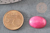 Cabochon ovale jade naturel teinté rose 18 x13mm, x1 (G2079)