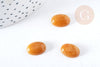 Cabochon ovale jade naturelle jaune topaze 14x10mm, x1 (G8601)