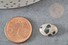 Cabochon ovale jaspe dalmatien naturel 10x14mm, x1 (G1568)